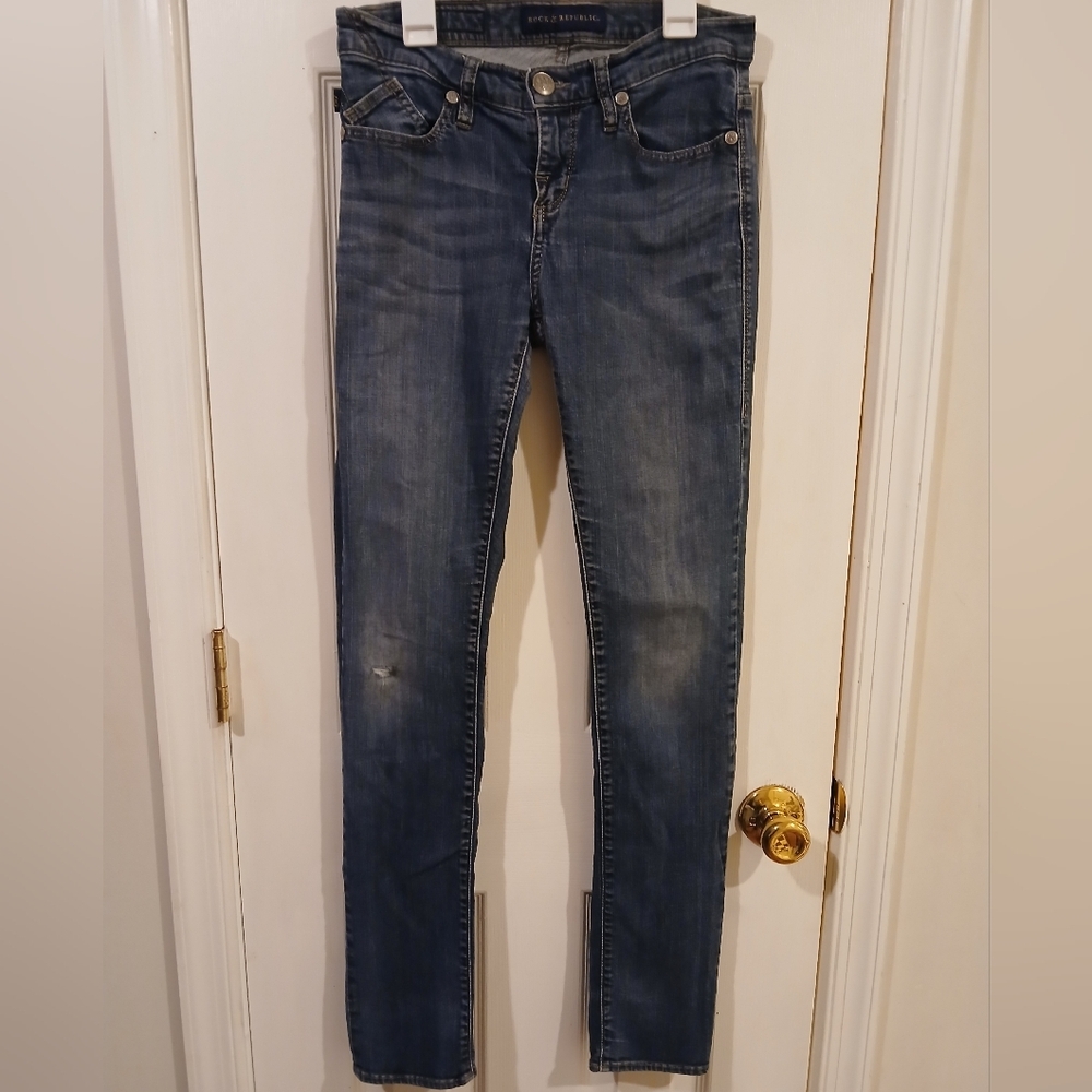 Rock & Republic Blue Skinny Jeans